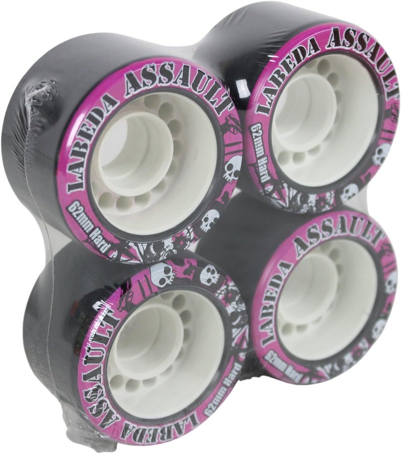 LABEDA Quad Wheels Speed Jam Derby Roller Skate Assault Hard Slim 62mm 4-Pack - Image 1